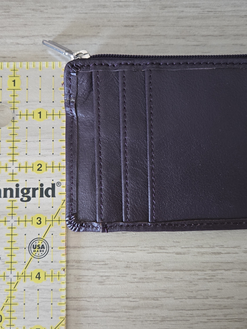 Identity Stronghold RFID Blocking Leather Card Holder Wallet Purple Zip NEW - Picture 6 of 9